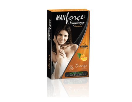 Manforce Orange Condoms - 60 pieces (6 boxes x 10 pieces)