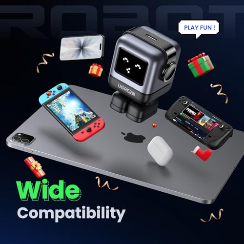 UGREEN Uno 30W USB C Charger Block, Compact Robot GaN Fast Charger for iPhone 17, Gifts for Women Men, Compatible with iPhone 17/16/15, Galaxy S25/S24/S23, Pixel 10/9/8, iPad, Black image 6