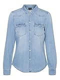 camicia donna jeans amazon Camicia jeans Vero Moda Vmmaria LS Denim Slim Shirt Mix New Noos Camicetta da Donna