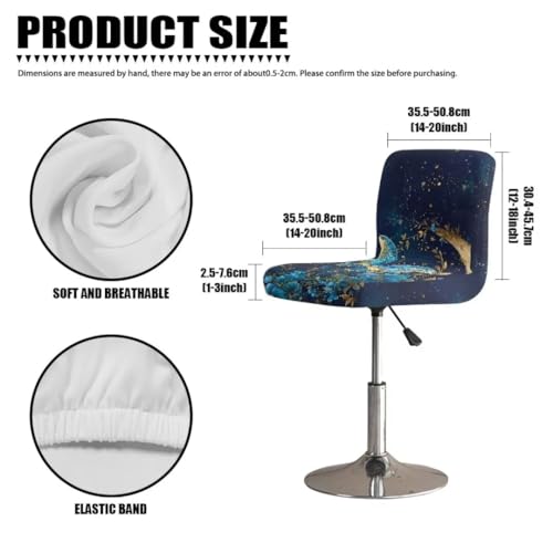 Image of Bar Stool Seat Covers,Butterfly 2 Pieces Washable Bar Stool Covers, Soft Durable Chair Seat Slipcover for Dining Room