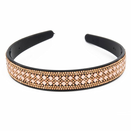 Yeshan Rhinestone and Crystal Beaded Handmade Headband,Hairband for girls,champagne