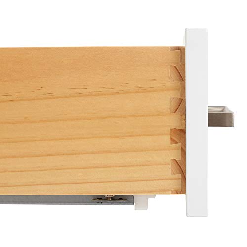 Ariel 36" Inch White Bathroom Vanity Base Cabinet | Left Offset Sink Configuration | 2 Soft Closing Doors & 5 Full Extension Dovetail Drawers | Satin Nickel Hardware #TOP5