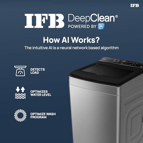 Image of IFB 7.5 Kg 5 Star AI Powered Deepclean Technology Fully Automatic Top Load Washing Machine with Inbuilt Heater(TL751MS2SID,Eco Inverter, Power Steam, Activmix, 4 Year Machine Warranty,Mystic Silver)