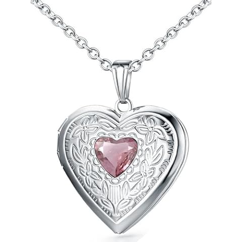 Hutou Birthstone Locket Necklace Cover