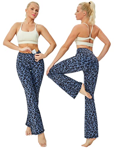 Image of BUBBLELIME 29 inch /31 inch /33 inch /35 inch /37 inch 3 Styles Women's High Waist Bootcut Yoga Pants Basic /Side Pockets Tummy Control Workout Flared