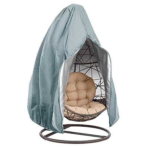 Housse de chaise suspendue contre la pluie bâche zippée pour grand fauteuil œuf en osier