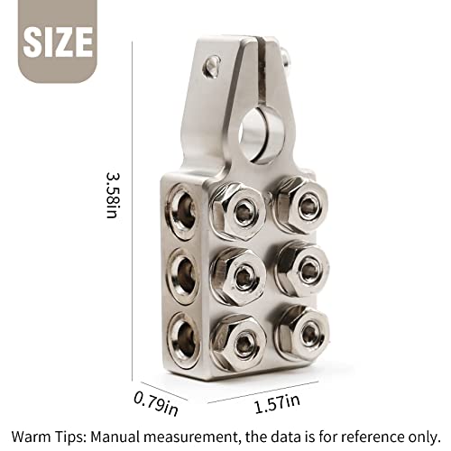 12-Way Multi-Hole Positive And Negative Connector Battery Connector From 8Awg Up To 4/0Awg For Car, Motorcycle, Truck, Forklift, Crane, Rv, Bus #TOP2