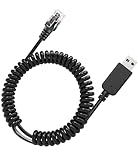 Radar Detector Cable with USB to RJ11 Plug,Power Cable for Radar Detectors,USB 5V-12V Power Cable,for Escor t Unide n Radenso XP Beltronics Cobr a Whistler Radar Detector(RJ11-6.56FT)