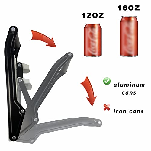 Benfu 12-Ounce And 16-Ounce Can Crushers, Wall-Mounted Crushers, Upgraded Handles, Environmentally Friendly Recycling Tools For Recycling Soda And Beer Cans, Etc. (Gray) #TOP1
