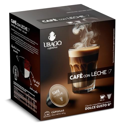 Café con leche en cápsulas Ubago caja 16 unidades