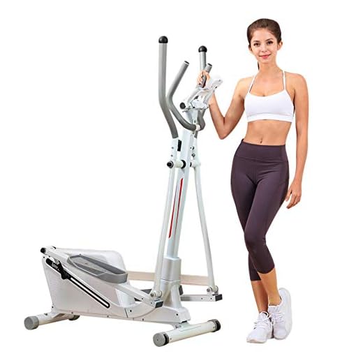 Magnetic Elliptical Machine for Home Use, Elliptical Training Machines with 16 Level Adjustable Resistance,LCD Monitor and Tablet Holder for Home Office Fitness Cardio Training Workout (1PC)