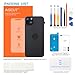 AGCUT for iPhone 15 Plus Back Glass Replacement for iPhone 15 Plus Rear Back Glass with Wireless Charging Flex Cable+Flashlight +Microphone+Camera Frame All Parts (Black)