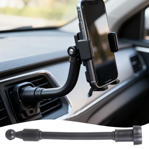 Brazo de extensión de 17mm para soporte de teléfono de coche con conector estable giratorio 360 3