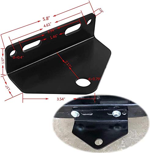 Lonwin Zero Turn Mower Trailer Hitch 5'' Black Steel Universal - Thumbnail 3
