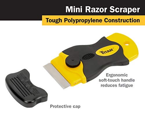 Titan Tools 17015 4-Inch Mini Razor Scraper With (21) #20 Steel Blades #TOP3
