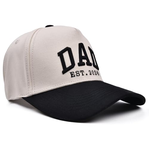 Image of Dad Hat for Men, New Dad Gifts for Husband,Fathers Day Birthday Gifts from Daughter Son Wife- Vintage Two Tone Hat for Men