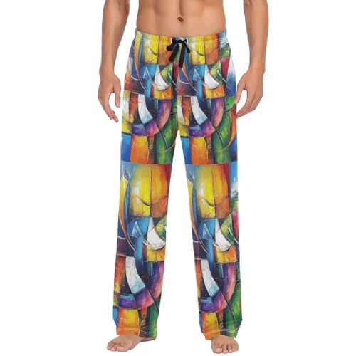 JSTEL Pajama Pants for Men,S-2XL Pj Pants Sleepwear Bottoms with Pockets