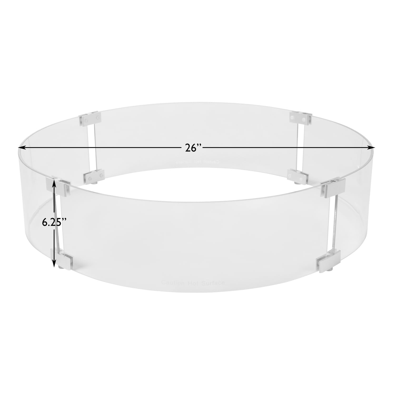 Maykoosh Vogue Glass Wind Guard for Fire Pits with Stylish Protection, Enhanced Safety, and Improved Flame Stability