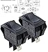 Carling Technologies (PACK OF 2) Switch; Rocker; SPDT; ON-OFF-ON; Black Matte; Non-Illum; No Legend; 16A; 125VAC; QC