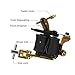 BAMTTOO Coil Tattoo Machine Gun 10 Wraps Alloy Tattoo Coils Machine Liner Shader Guns for Tattoo Artists Beginners (Gold)