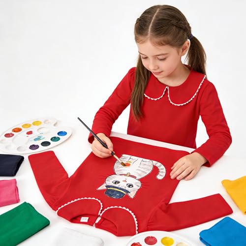 Image of LYSMuch Toddler Girl Long Sleeve Peter Pan Collar Top