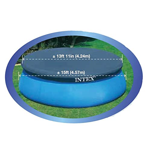Intex Steel Frame Pool Ladder For 42” Wall Height Pools & 15’ Round Pool Cover #TOP7