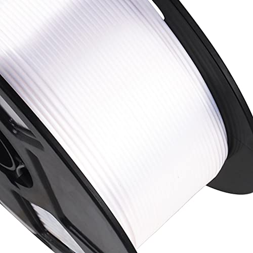 Image of Silk Pearlescent Shiny Pearl White PLA Filament, 1kg 2.2lbs 1.75mm 3D Printing Material, Widely Support for FDM 3D Printer, Pack with Extra Filament Sample by BBLIFE
