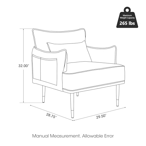 Sillón Moderno Metal Negro con Cojín Suave miniatura 3