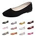 Toumov Women's Flats Shoes Slip On Comfortable Walking Ballerina Shoes Fashion Non-Slip Ballet Shoe Cute Ballet Flats Dressy Pointy Toe Ballet Flat Casual Work Loafers Wine Red