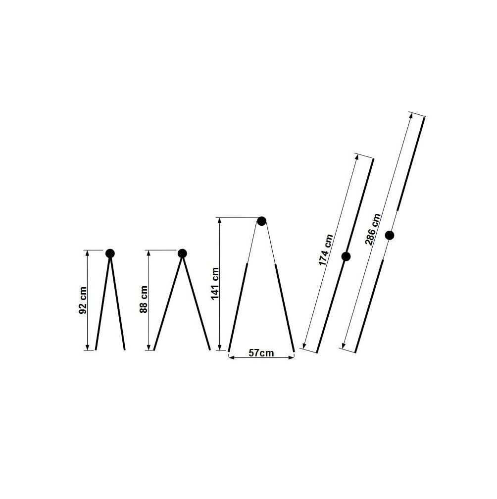 TREPPE Escalera Articulada Plegable Telescópica Multifunción Aluminio 4x3 Escalones 2,86m