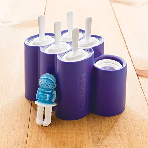 ZOKU Space Ice Pop Molds, 6 Rocket and Astronaut-shaped Popsicles Molds in One Tray with Reusable Popsicle Sticks, BPA-free by ZOKU - Image 3