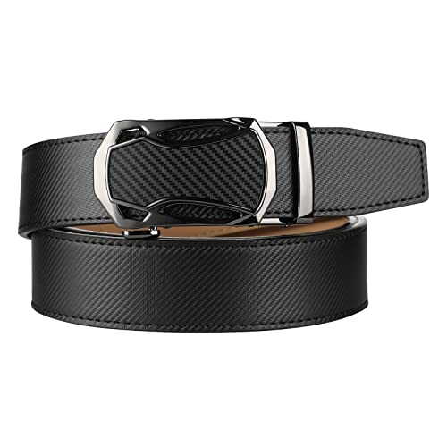 Image of Lavemi Men's Real Leather Ratchet Dress Belt with Automatic Buckle,Elegant Gift Box