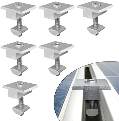 Solarmodul-Montagehalterung Set: End- Und Mittelklemmen (19-55 Mm), Aluminium, Für Wohnmobil, Haus & Boot