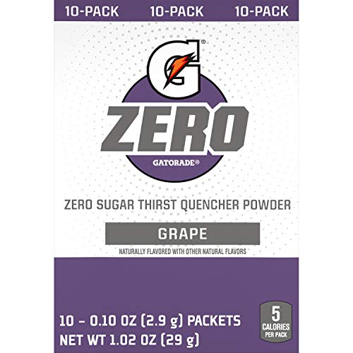 Gatorade G Zero Powder, Grape, 0.10oz Packets (120 Pack)