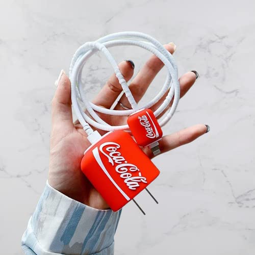 Soomio Cute Cartoon Lightning Data Cable Case for iPhone Charger, Cartoon 3D Design Protective Case for 18-20W iPhone USB-C Power Adapter Charger (Coke Red) (B0BS1R7TGN) Amazon Price History, Amazon Price Tracker
