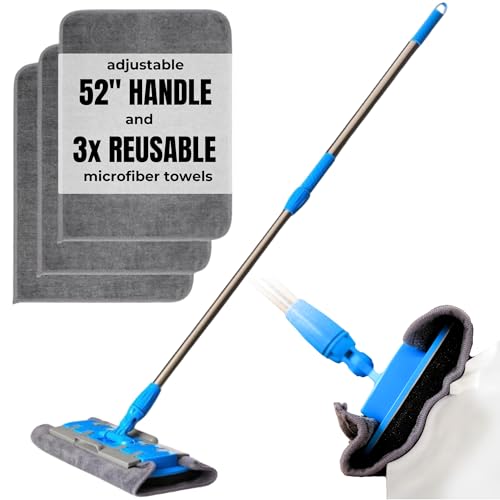 Baseboard Cleaner Tool with Handle - Wall Mop Cleaner with