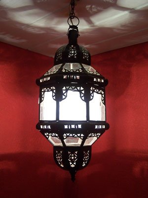 Orientalische Lampe Pendelleuchte Klar Fula 45cm E27 Lampenfassung | Marokkanische Design Hängeleuchte Leuchte aus…