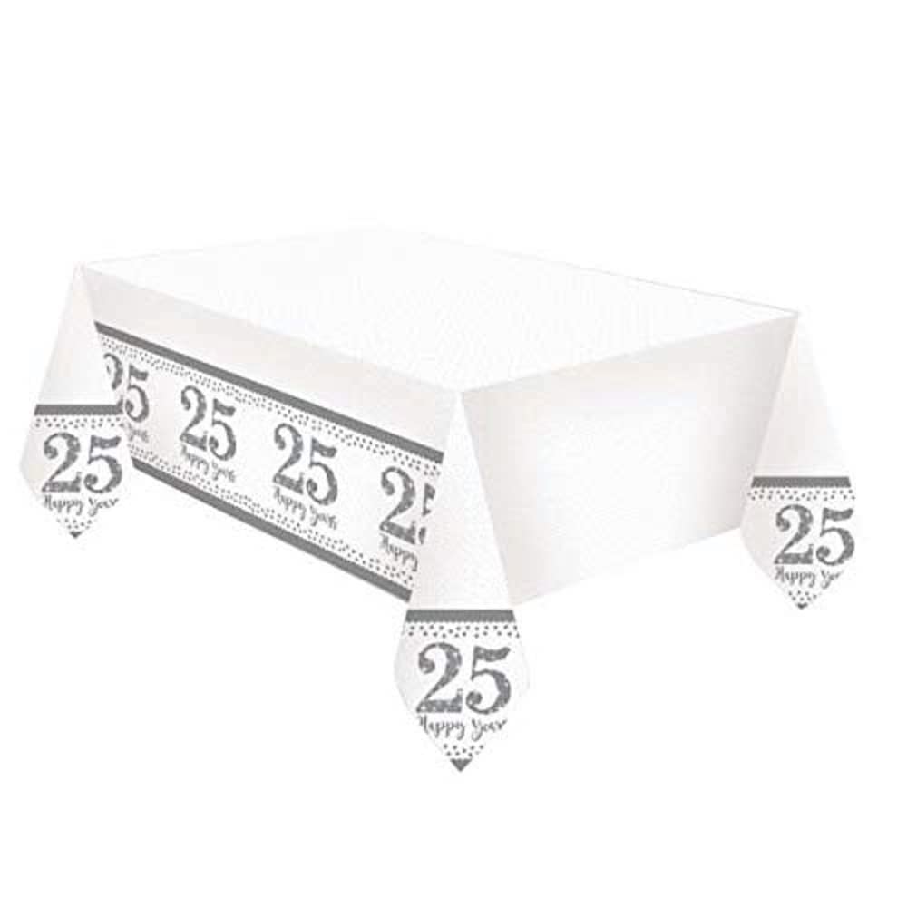 Silver Anniv Plas Tablecover