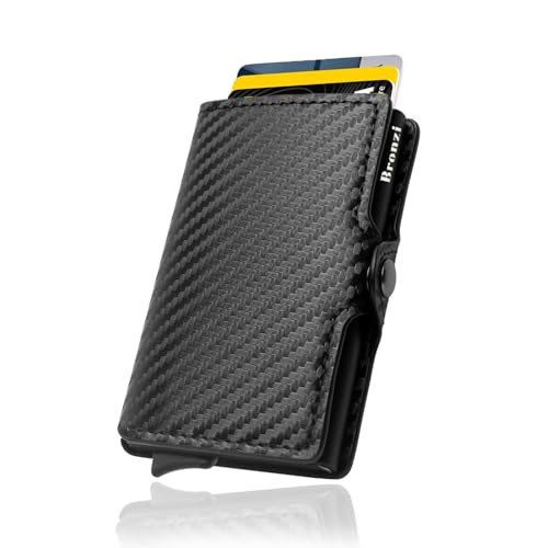 Bronzi Portafoglio Uomo Slim con Protezione RFID e Portamonete