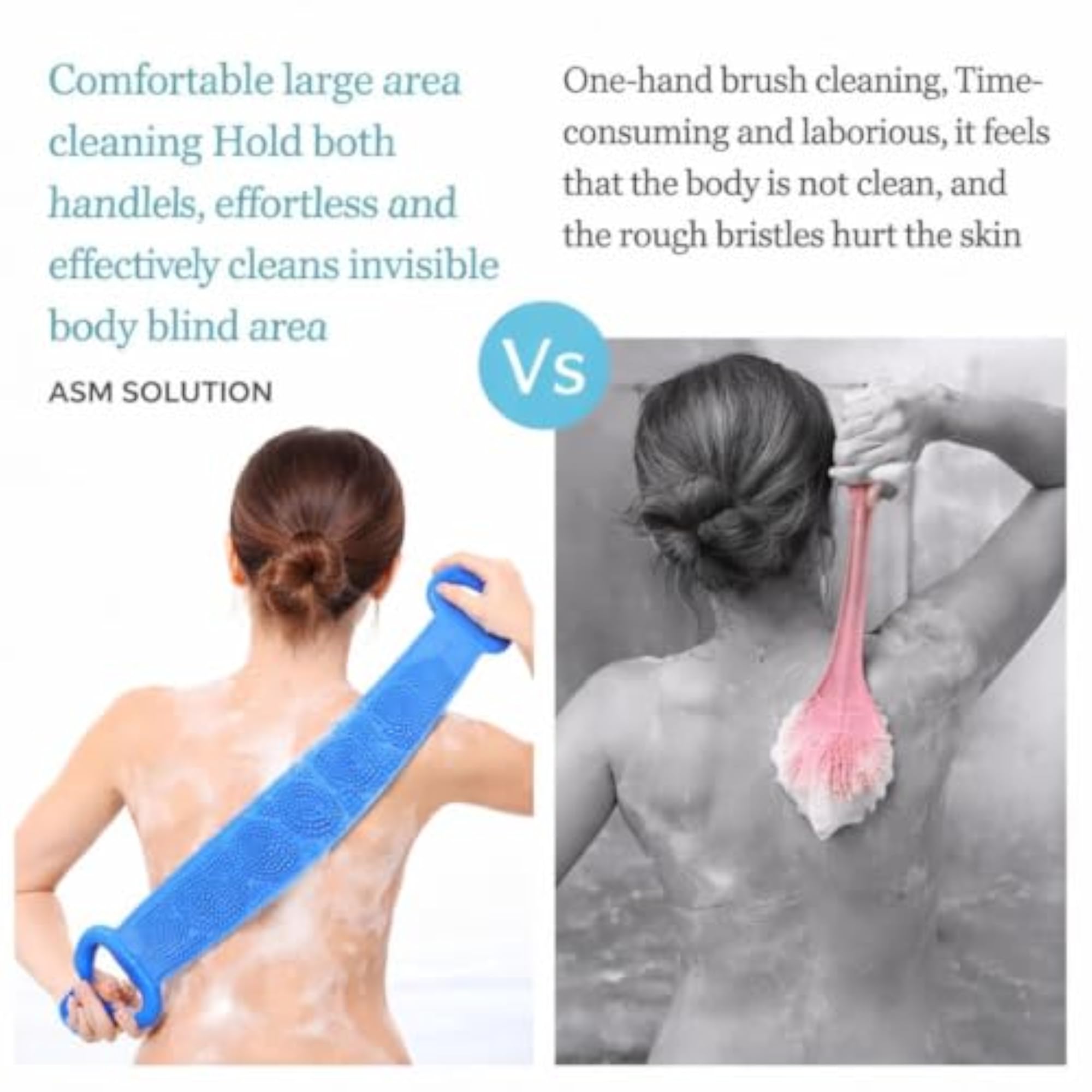 Silicone Body Back Scrubber, Exfoliating Bath Brush