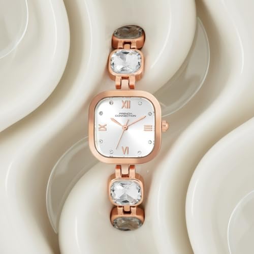 Image of French Connection Aurorae Analog White Stone Dial Watch for Women-FCN0178SRGM