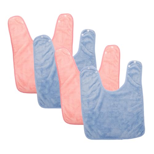 Toyvian 4 Piezas babero chica cosas de bebe bufanda para Toalla para bebé suave vellón de coral