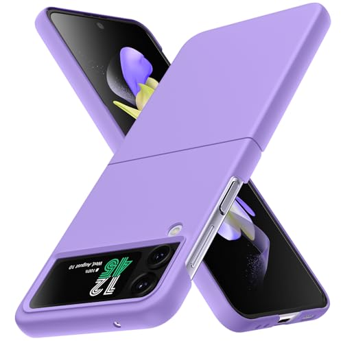 WACJOSD �Ή� Galaxy Z Flip 4 �p�� �P�[�X �����O �ϏՌ� PC ���^ ������� �J�����ی� �y�� Z Flip 4 �J�o�[ �炳�甧�G�� �t�B�b ���E�ȒP �w��h�~ �y�� ���^ �C�菝�h�~ ��C94-zflip4-09