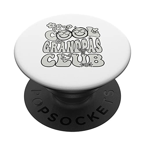 Groovy Fathers Day Cool Grandpas Club pour hommes, enfants, femmes PopSockets PopGrip Interchangeable