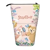 ペンケース ダッフィーフレンズ 伸縮式筆箱 文具収納ケース 大容量 多機能 縦型 化粧 小物収納 軽量 学生用 子供用 かわいい キャラクター