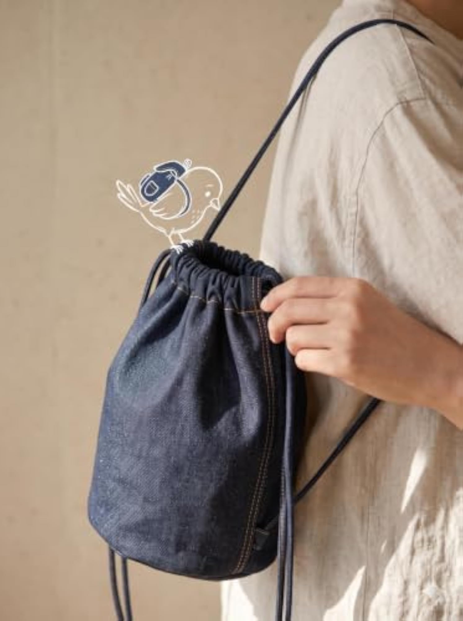 Denim Bag for Hair Dryer, Stylish Storage Solution