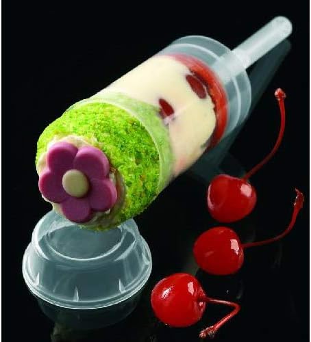 Vista 4 de Mini push-up Cake Pop Shooter (Push Pops) recipientes de plástico 100