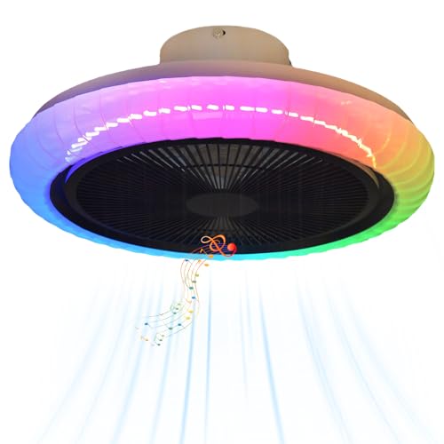 Ventilatore Da Soffitto Con Luce RGB Lampadario Con Ventola App Alexa Da Soffitto Con Luce...
