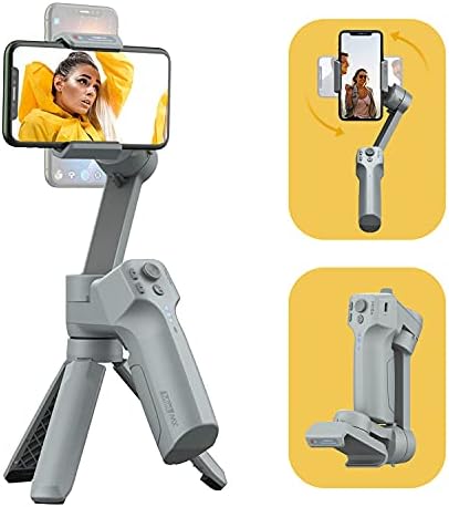 MOZA Mini MX Gimbal Stabilizer 3-Axis Mobile Handheld Stabilizer for Smartphone Small Palm Size Support iOS&Android Easy Start Filming with Max Payload 9.9OZ for Vlog YouTube Street Snapshot