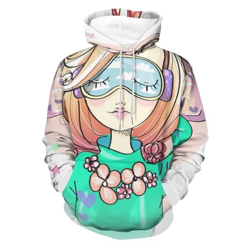 Hoodie dessin animé pull oversize sweat à capuche manche longue hoody sweatshirt homme femme 3XL